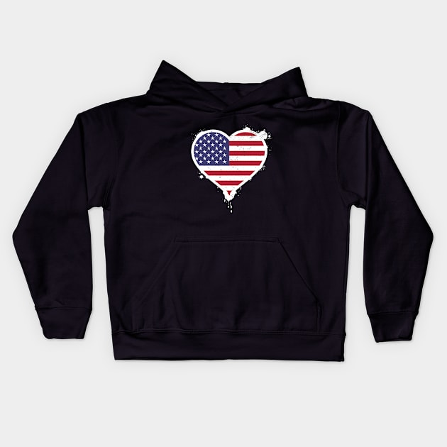 USA Love Kids Hoodie by zoljo